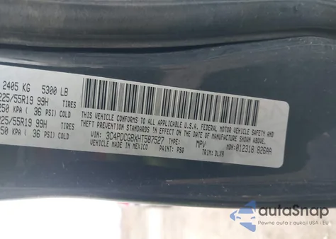 2017 Dodge Journey Crossroad Plus из США, поврежденный, VIN 3C4PDCGBXHT587527